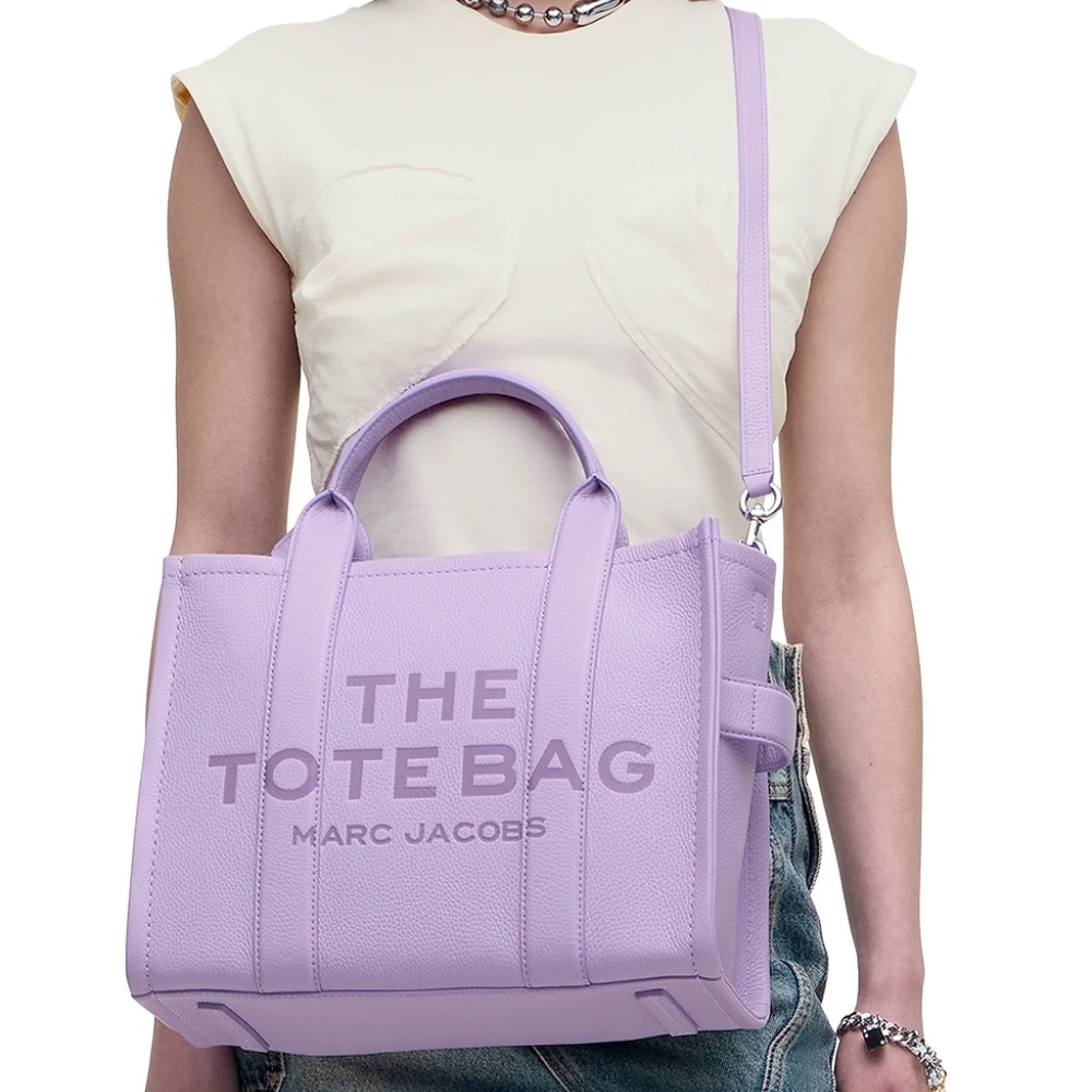 MARC JACOBS The Leather Medium Tote Bag – Wisteria - Picture 7 of 10